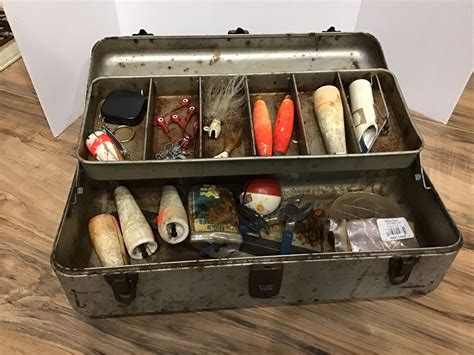 vintage metal th max tackle box|Vintage Metal Tackle Box .